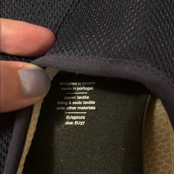 Mahabis Navy and Teal Summer Slip-Ons - Picture 3 of 7